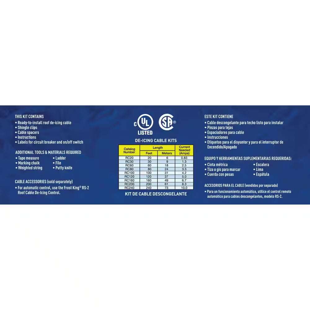 100 Ft. Roof De-Icing Cable Kit Accessory