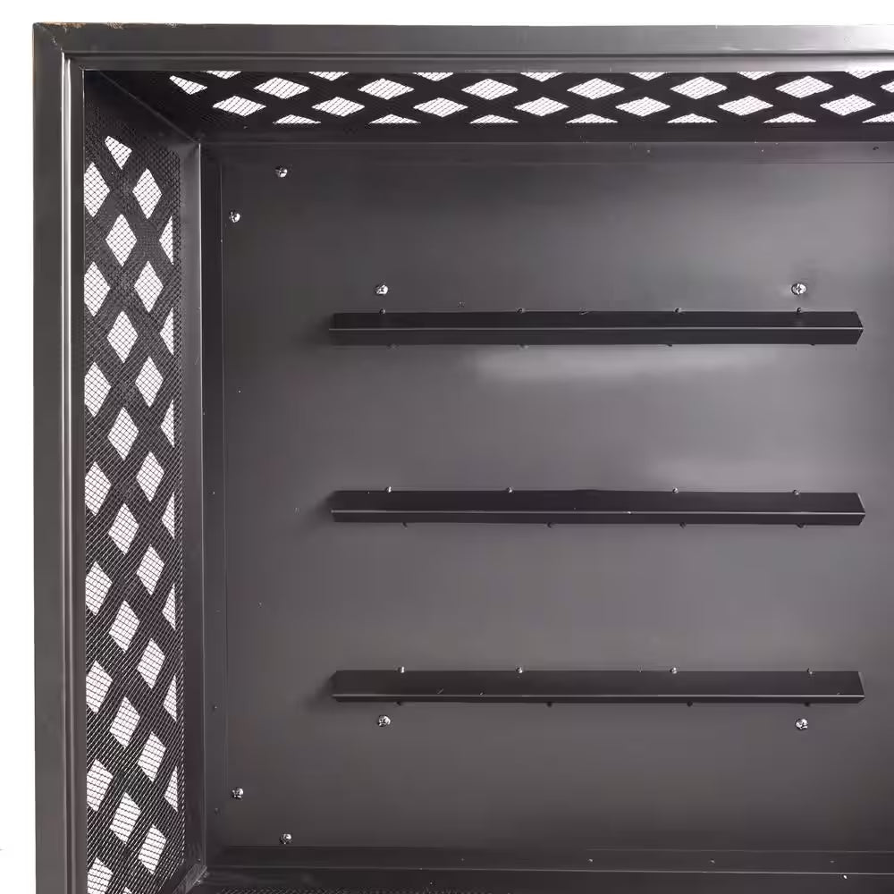 Tipton 34.00 In. W Rubbed Bronze Steel Wood Outdoor Fire Pit with Screen and Poker Included