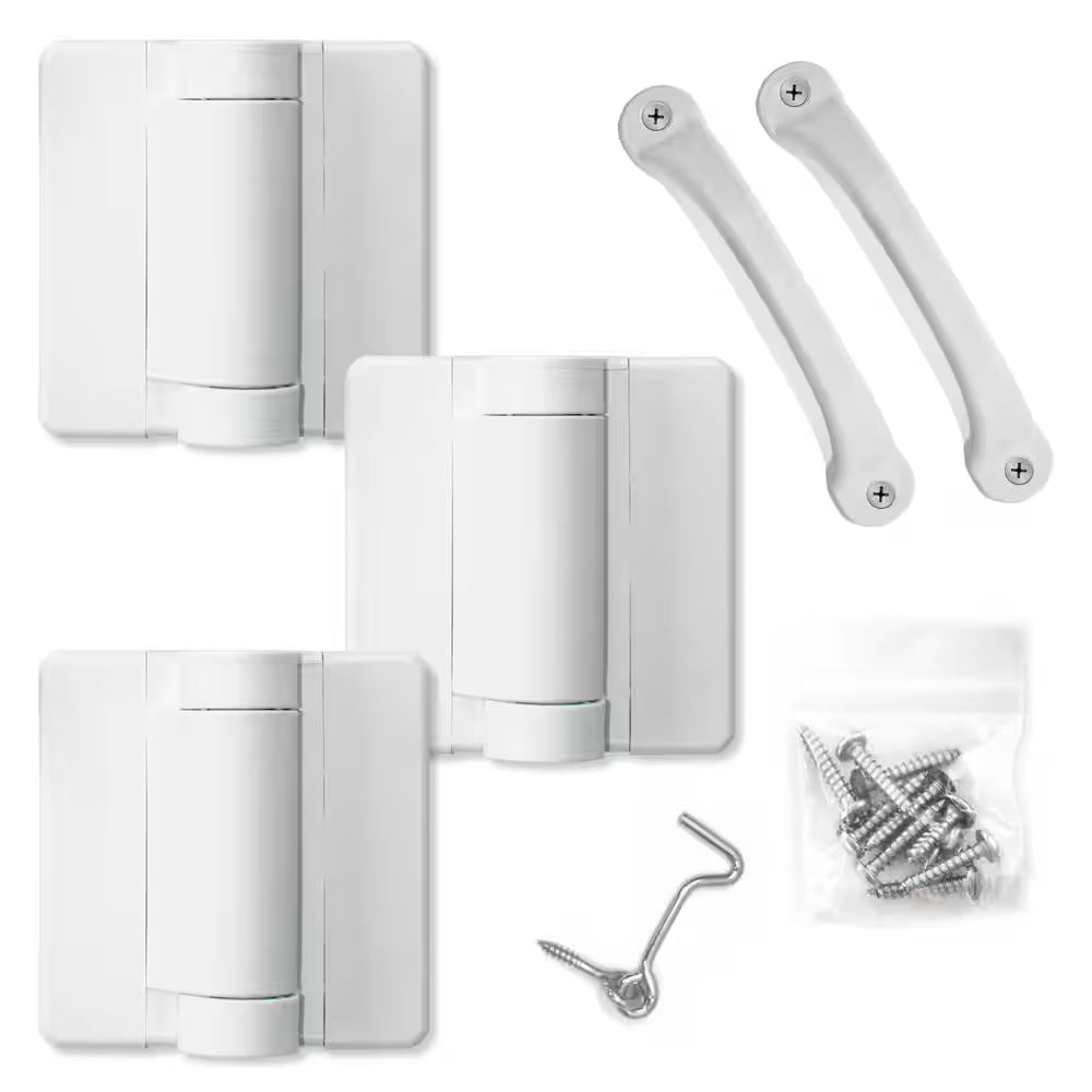 White Heavy Duty Screen Door Hardware Kit