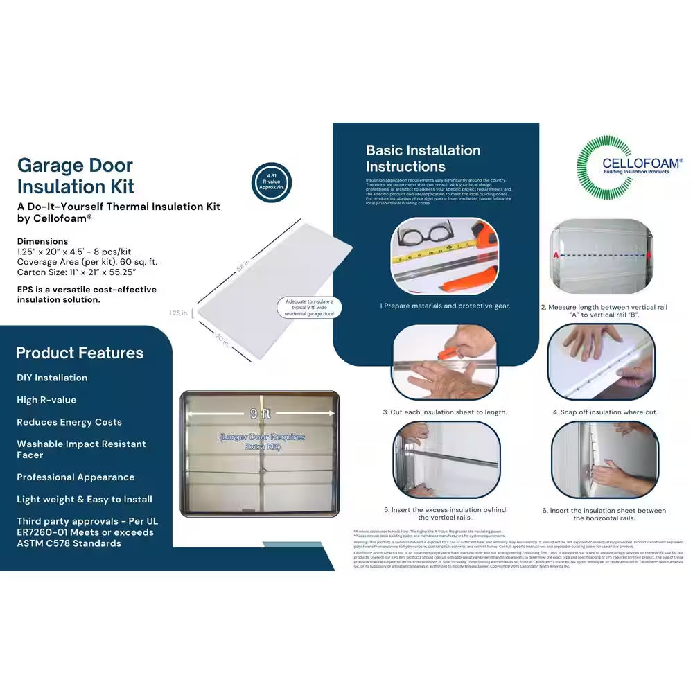 Garage Door Insulation Kit (8-Pieces)