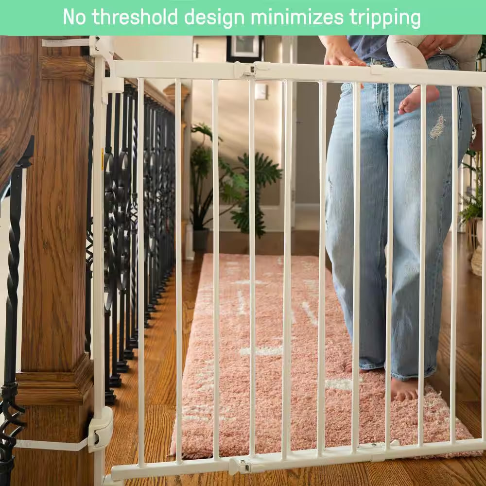 Stairway plus 46W Series Safety Pet and Baby Gate, 32 In. - 48 In. Wide, 32.5 In. Tall, Pressure or Hardware Mounted
