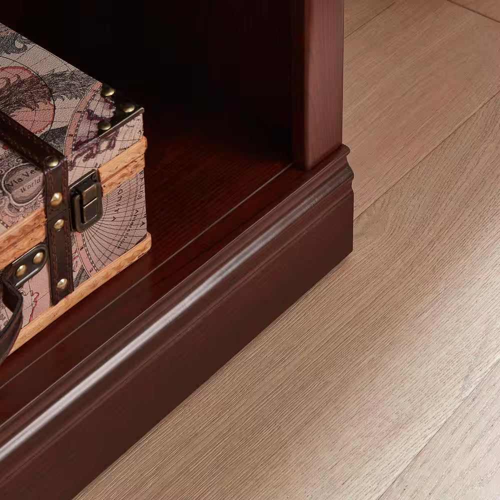 71 In. Dark Brown Wood 5-Shelf Classic Bookcase with Adjustable Shelves