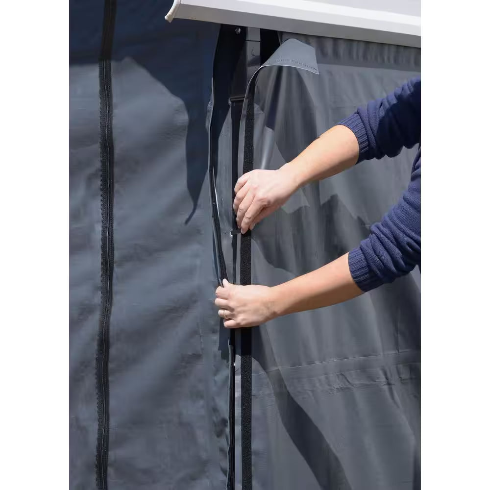 10 Ft. W X 15 Ft. D Enclosure Kit for Carport with Convenient Drive-Through Access and Heat-Sealed Seams