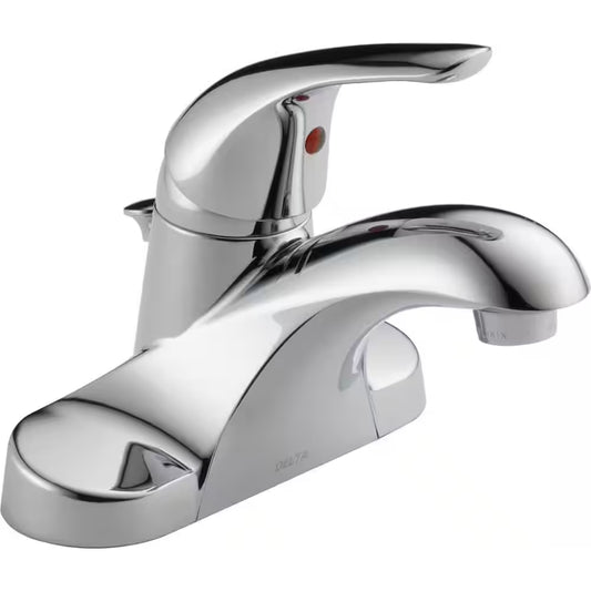 Foundations 4 In. Centerset Single-Handle Bathroom Faucet in Chrome