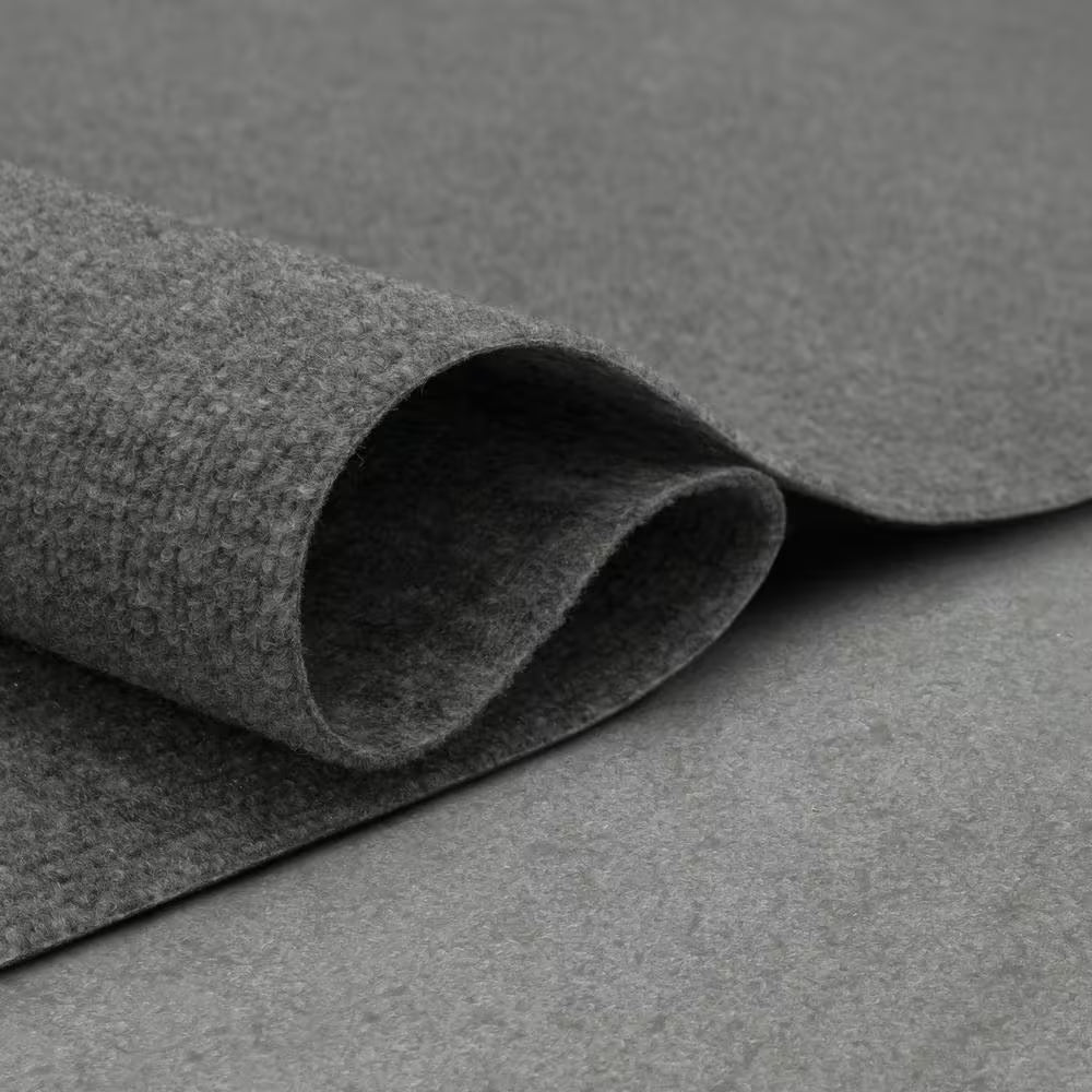 Unbound Smoke Gray Ribbed 6 Ft. X 8 Ft. Indoor/Outdoor Area Rug
