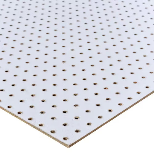 48 In. H X 24 In. W White Pegboard