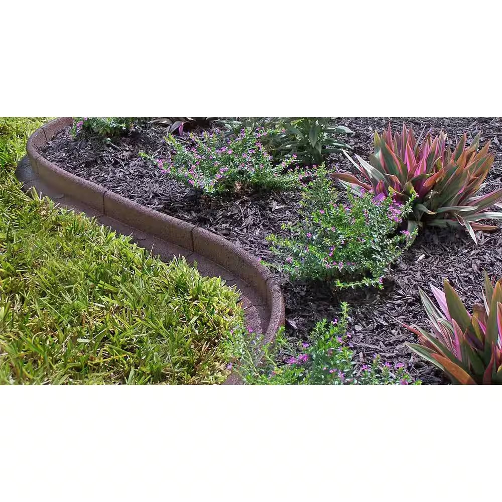 Ecoborder 4 Ft. Brown Rubber Landscape Edging (6-Pack)