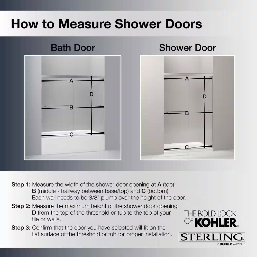 Standard 24-25 In. W X 64 In. H Pivot Shower Door in Silver with 1/8 In. Thick Rain Textured Glass