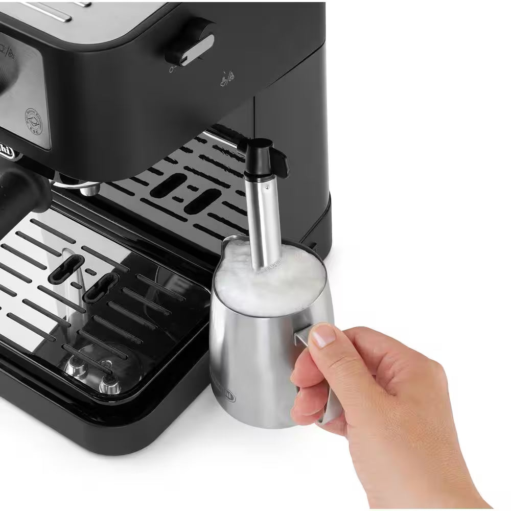 De'Longhi Stilosa Black and SS 15-Bar Pump Espresso Maker