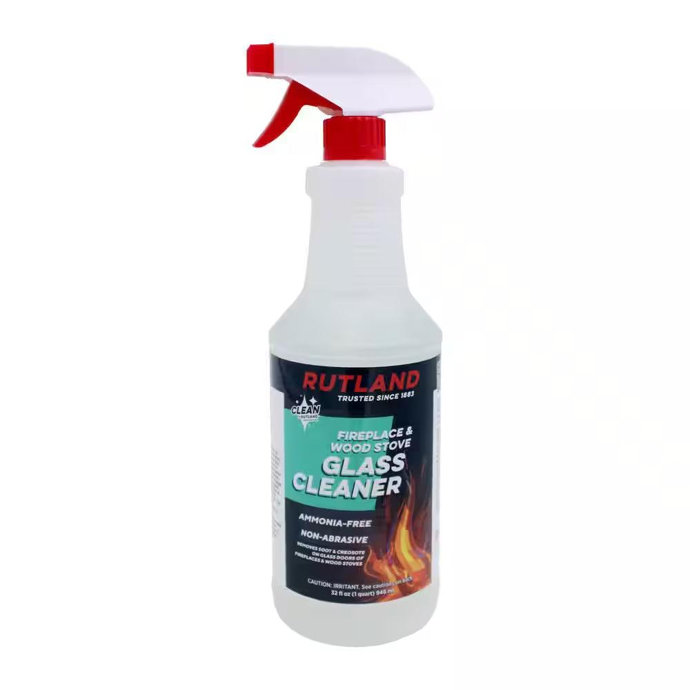 32 Fl. Oz. Fireplace and Stove Glass Cleaner Spray Bottle for Soot, Smoke, Creosote Removal