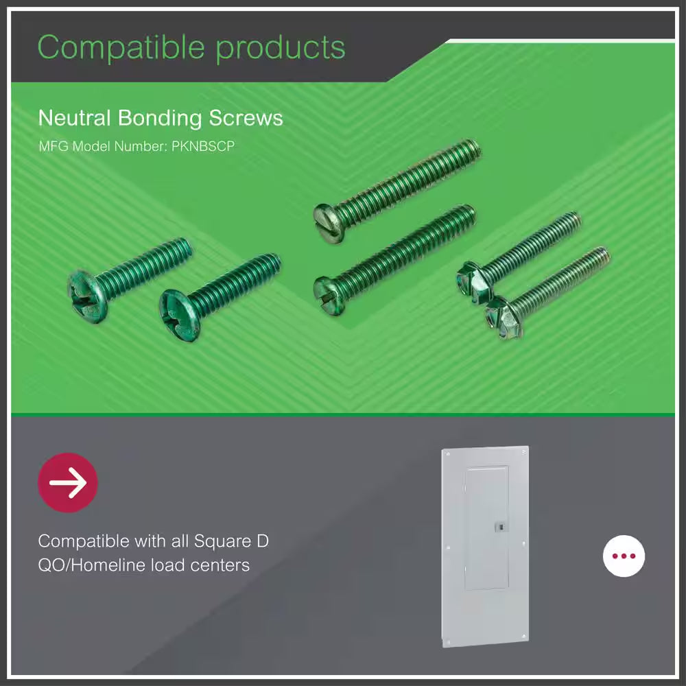 Neutral Bonding Screws for Qo/Homeline Electrical Panel/Load Center