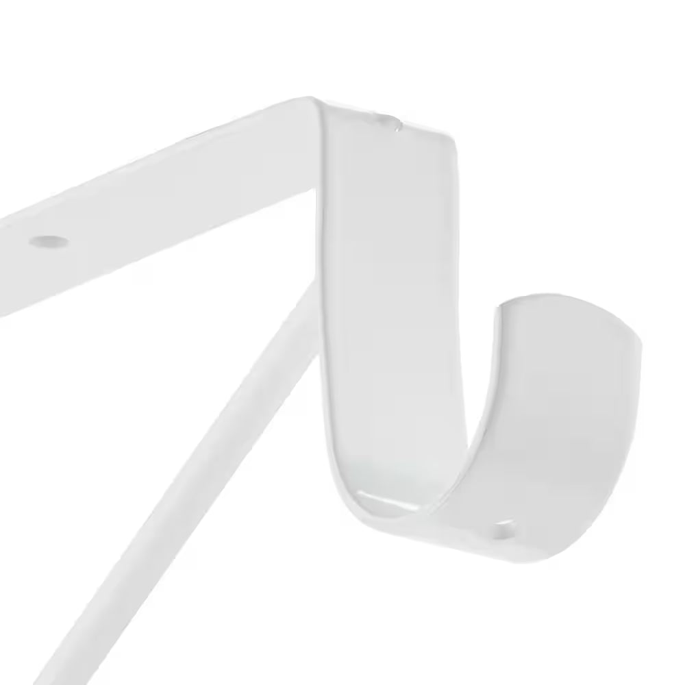 White Heavy-Duty Shelf Bracket and Rod Support