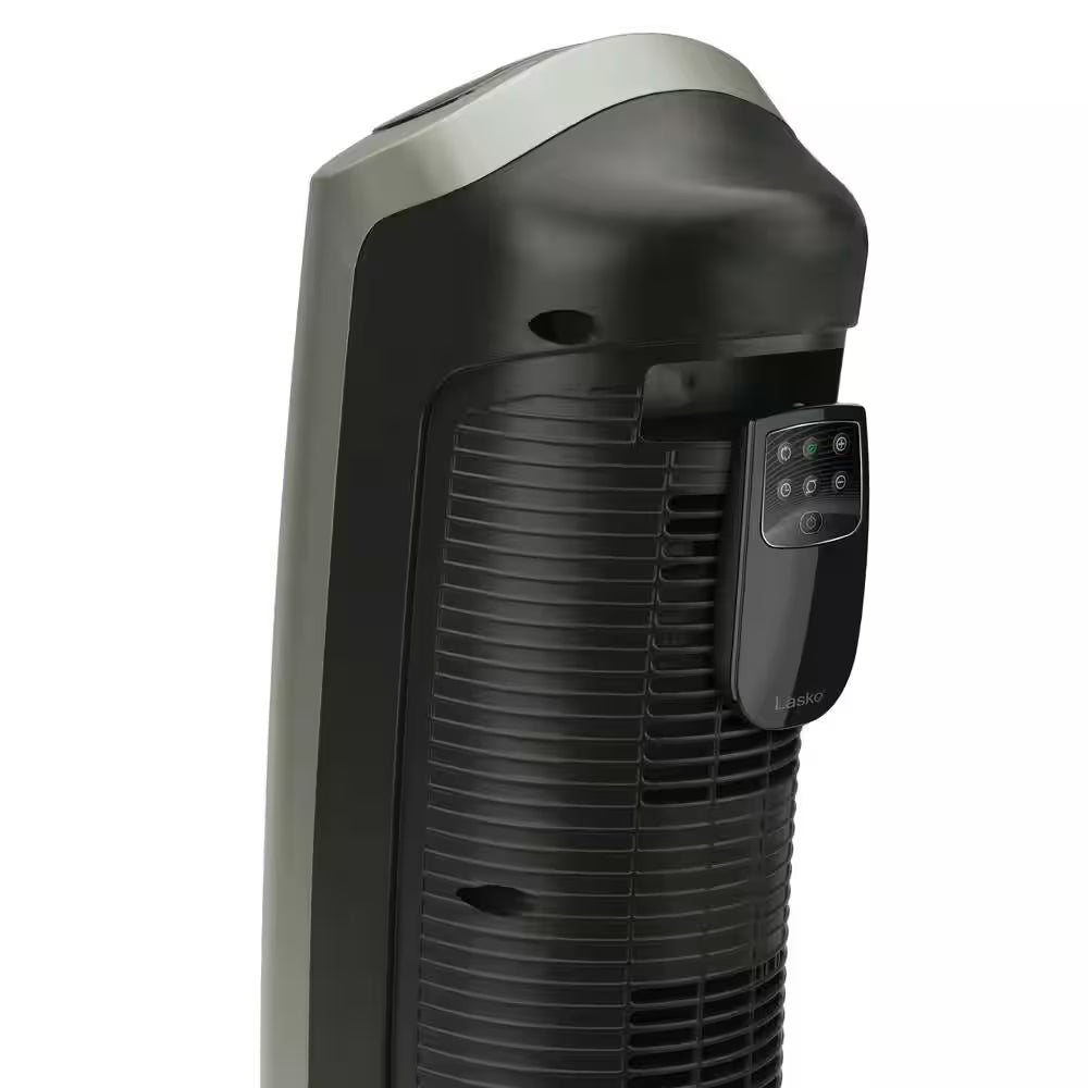 1500W 22 In. Gray Electric Tower Ceramic Space Heater with Digital Display, Thermostat and Remote Control