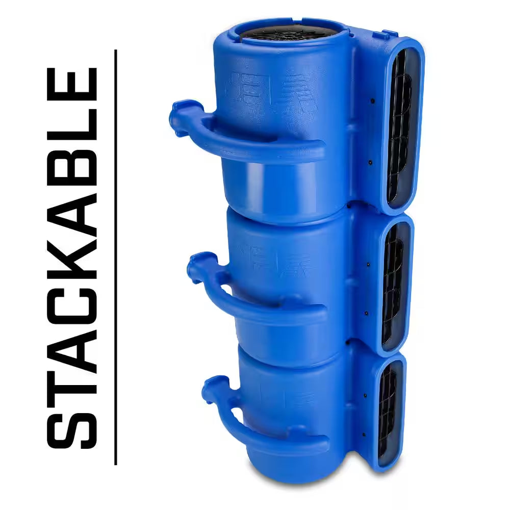 1/4 HP Air Mover Blower Fan for Water Damage Restoration Carpet Dryer Floor Home and Plumbing Use in Blue