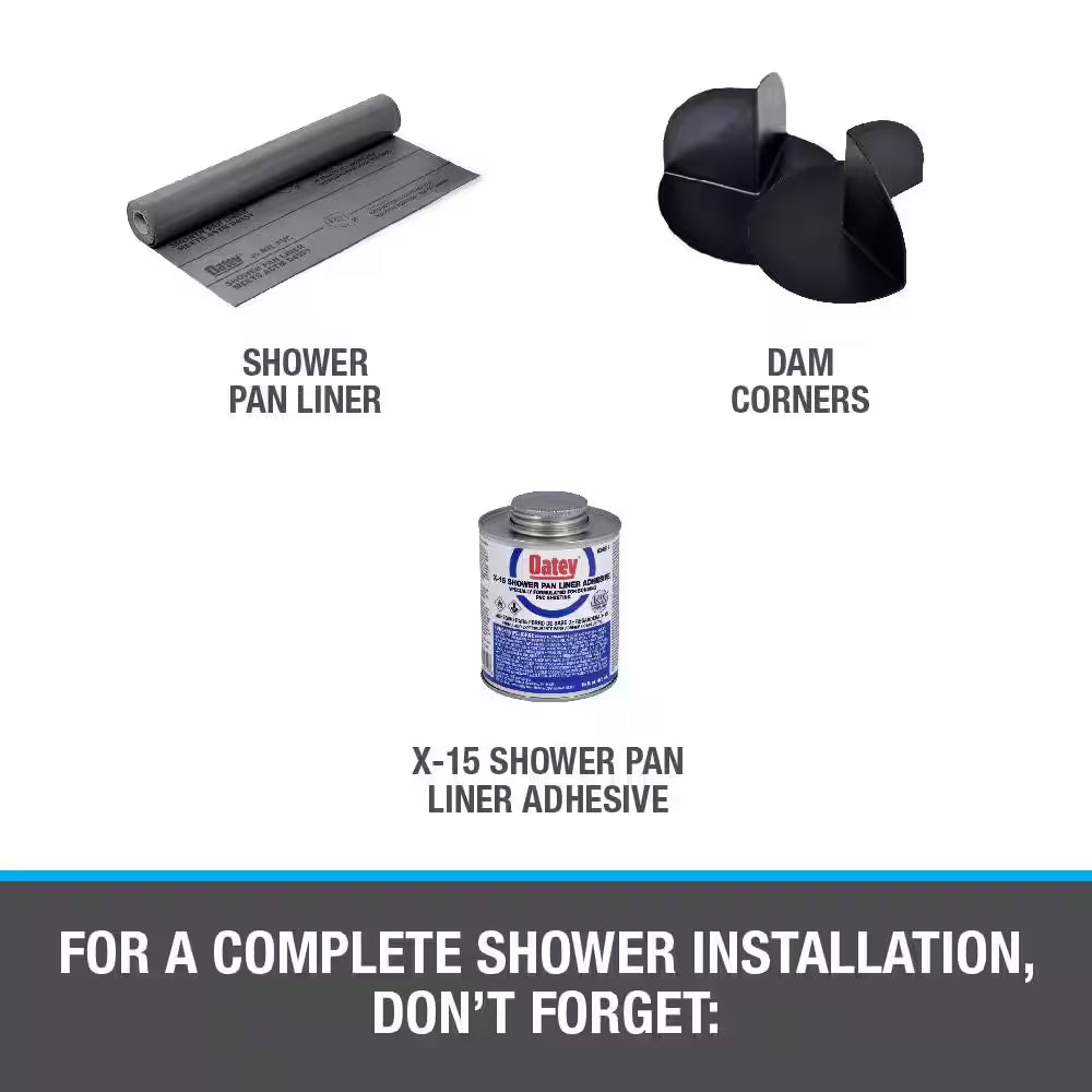 PVC Shower Pan Liner Corner Dam (4-Pack)