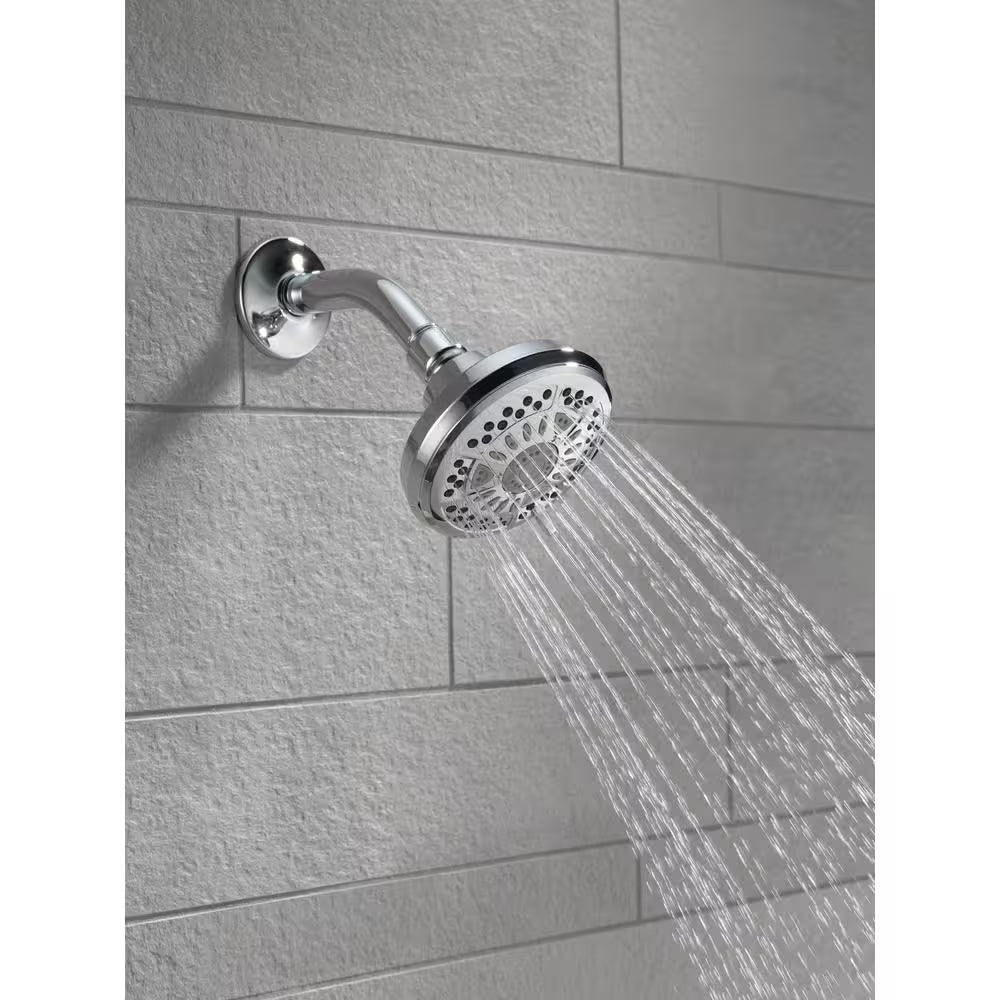 6-Spray Patterns 1.75 GPM 4.38 In. Wall Mount Fixed Shower Head in Chrome