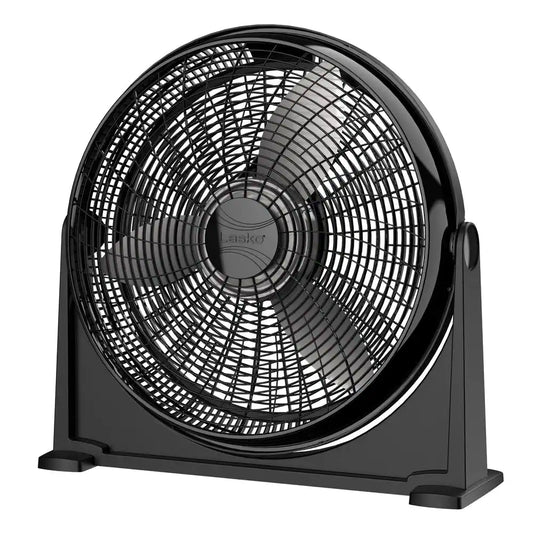 20 In. 3 Speed Air Circulator Floor Fan for Home in Black with Wall Mount Option, Full Range Pivoting Head, Carry Handle
