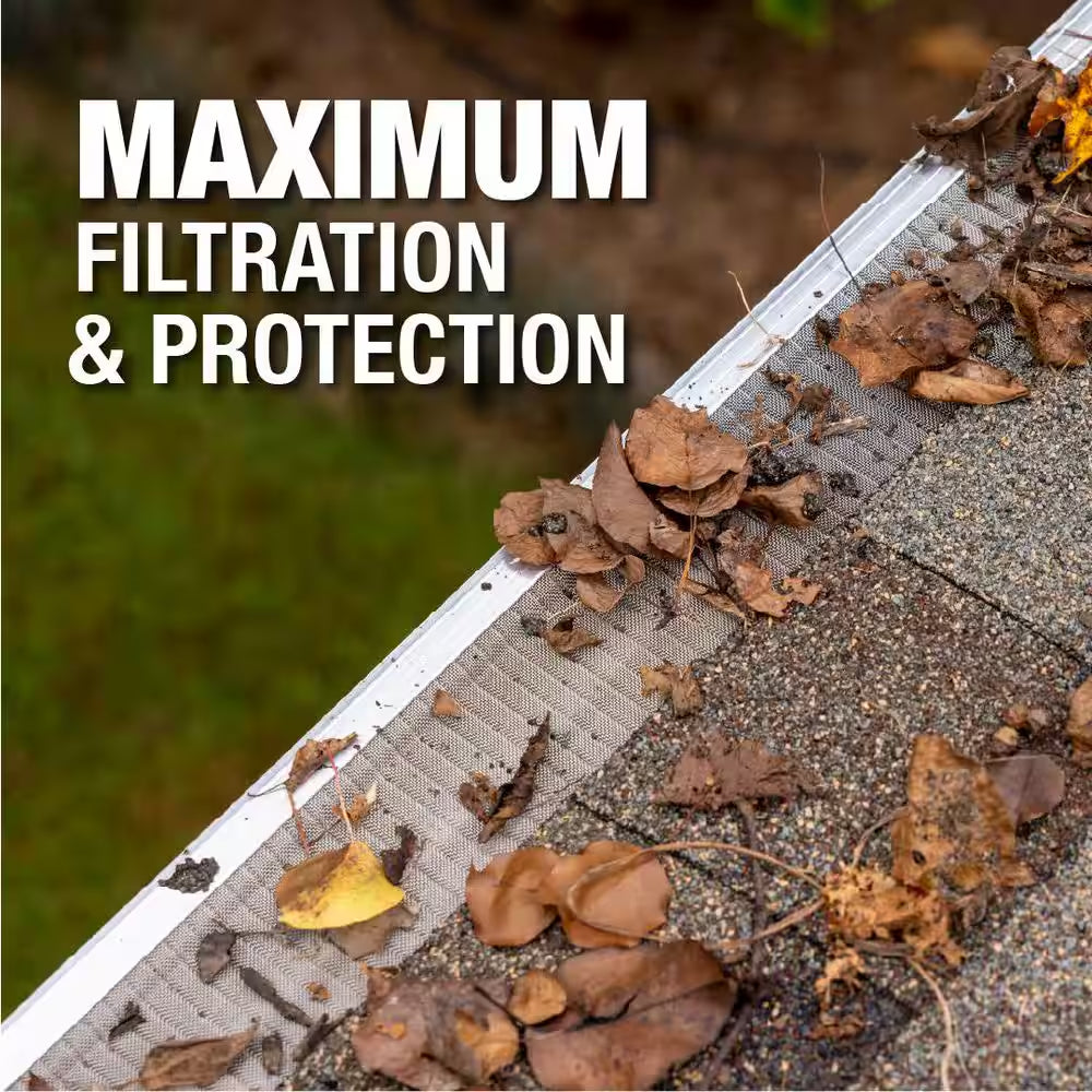 4 Ft. L X 5 In. W Stainless Steel Micro-Mesh Gutter Guard (80 Ft. Kit)