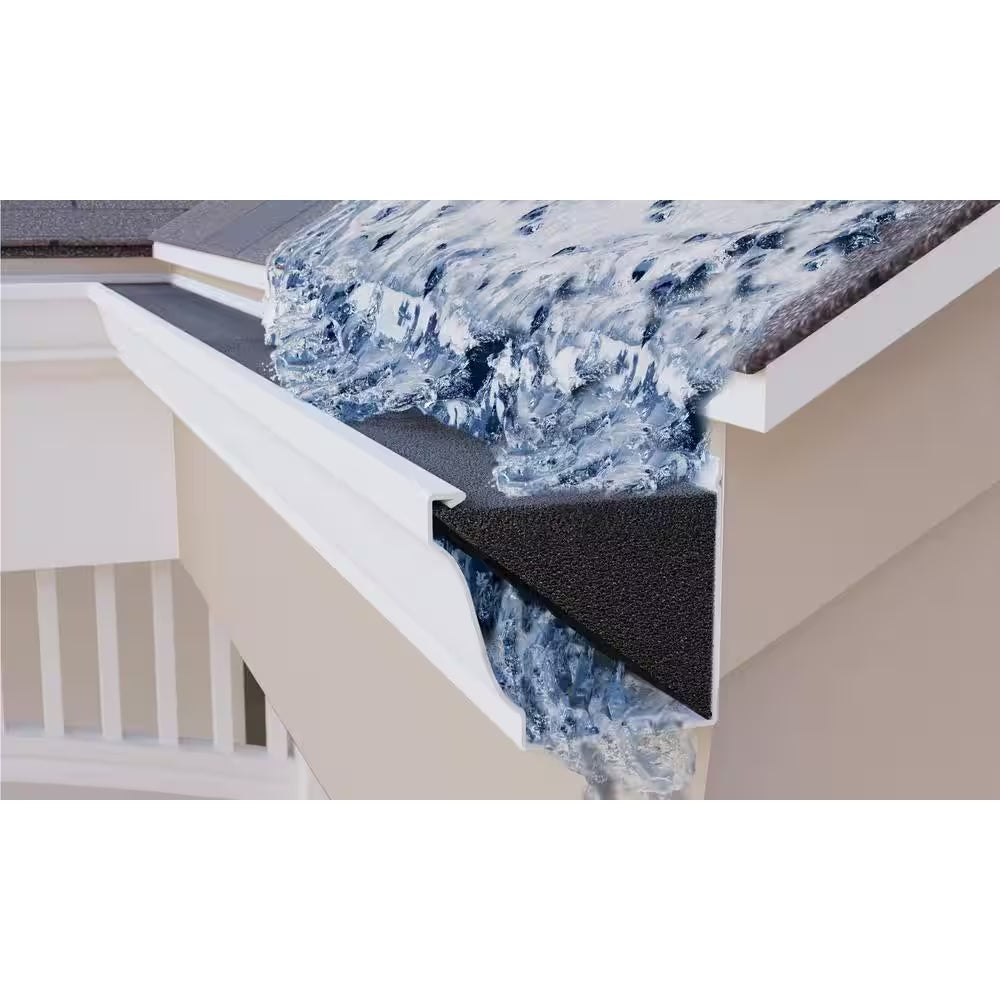 Original 4 Ft. Foam Filter Plastic Gutter Guard for 5 In. K-Style (8-Pack)