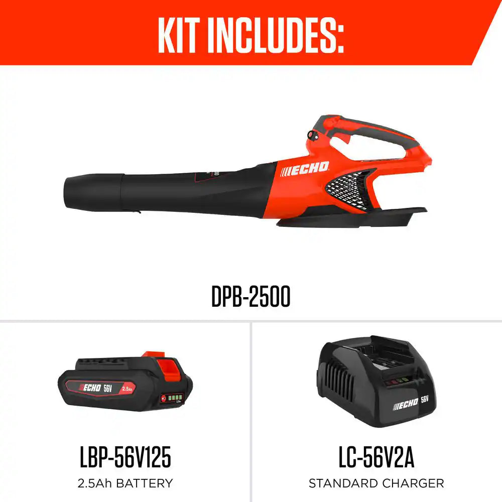 56V 151 MPH 526 CFM Cordless Battery Powered Handheld Leaf Blower with 2.5Ah Battery and Charger