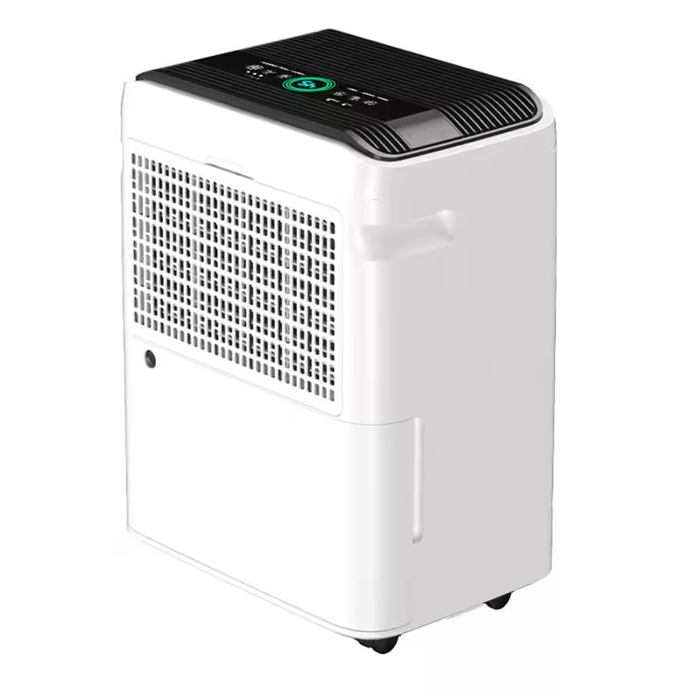 50 Pt. 4,500 Sq.Ft. Dehumidifier for Basement, Bathroom in White with Automatic Defrost and 3-Speed, Cloth Dry Mode