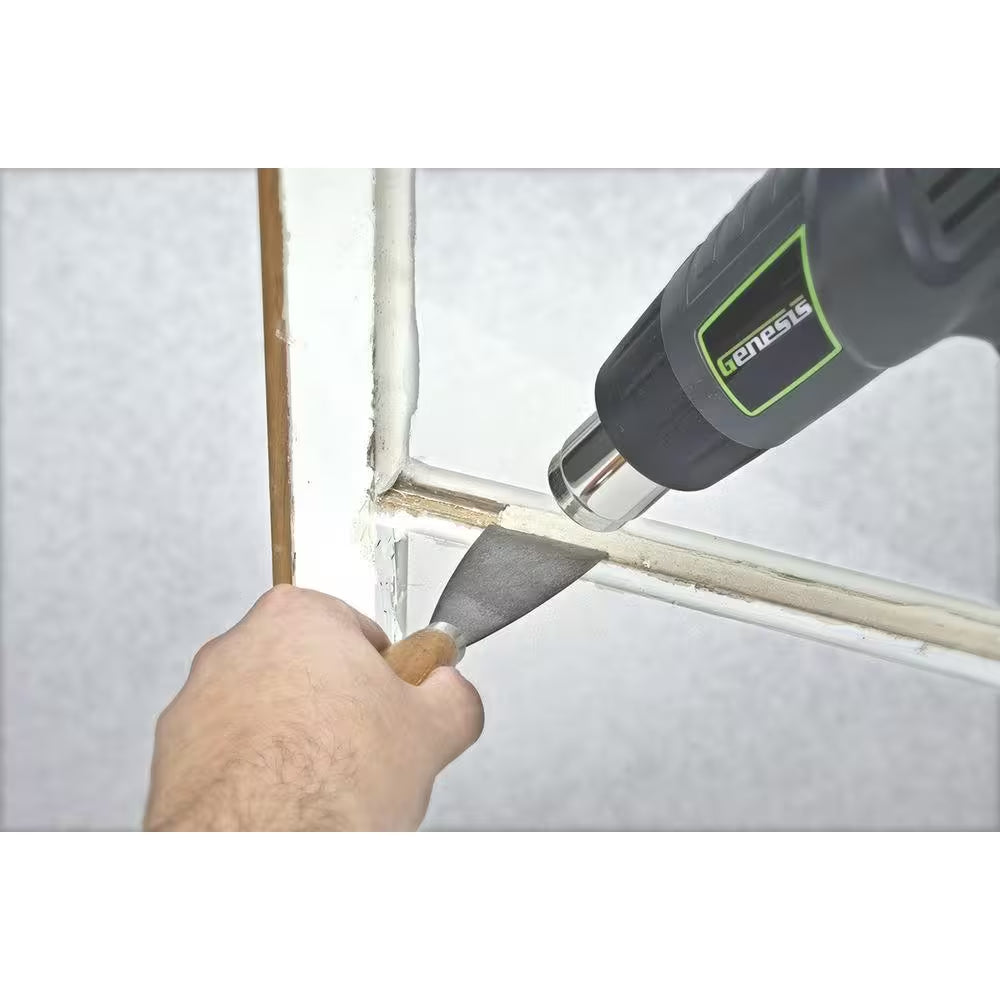 12.5-Amp Dual-Temperature Heat Gun with High/Low Settings and Air Reduction, Reflector, and 2 Deflector Nozzles
