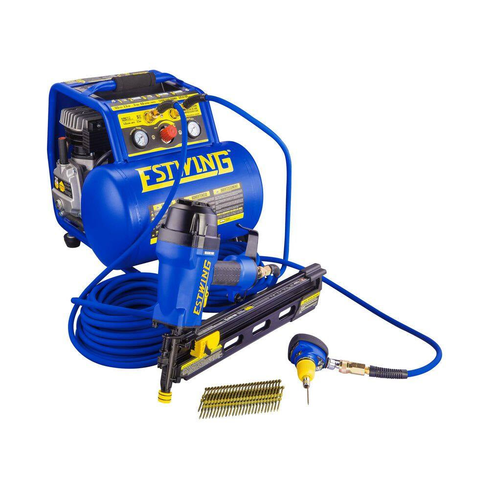 1/4 In. X 50 Ft. PVC / Rubber Hybrid Air Hose with Brass 1/4 In. NPT Industrial Fitting and Universal Coupler