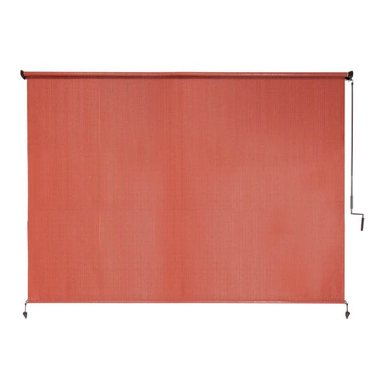 Terracotta UV Blocking Fade Resistant Fabric Exterior Roller Shade 96 In. W X 72 In. L