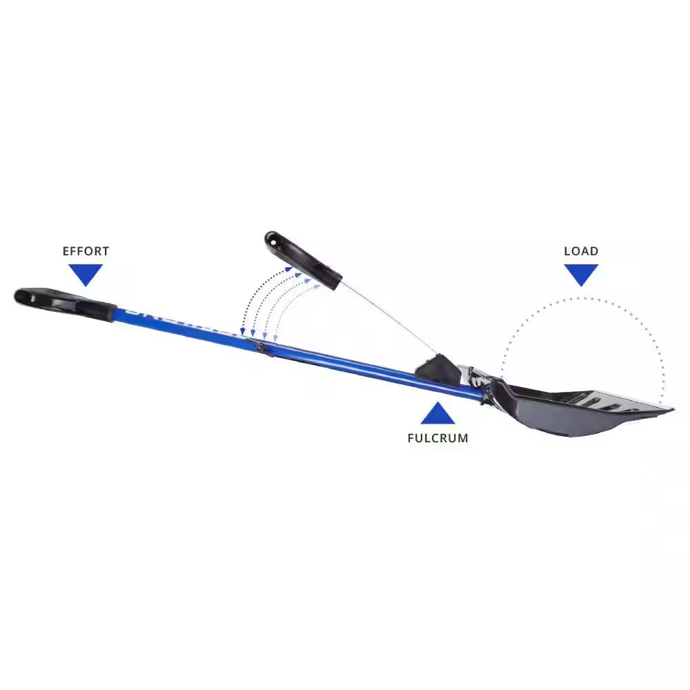 41.3 In. Shovelution Strain-Reducing Snow Shovel with Spring-Assist Metal Handle and 18 In. Aluminum Wear Strip Blade