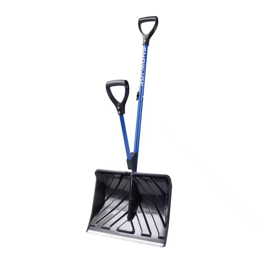 41.3 In. Shovelution Strain-Reducing Snow Shovel with Spring-Assist Metal Handle and 18 In. Aluminum Wear Strip Blade