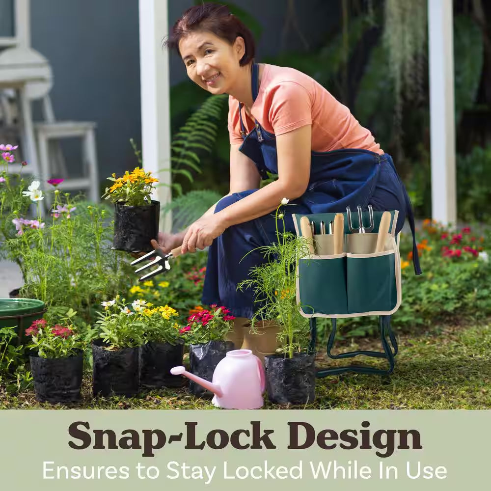 Gardening Kneeling Bench with Tool Pouches
