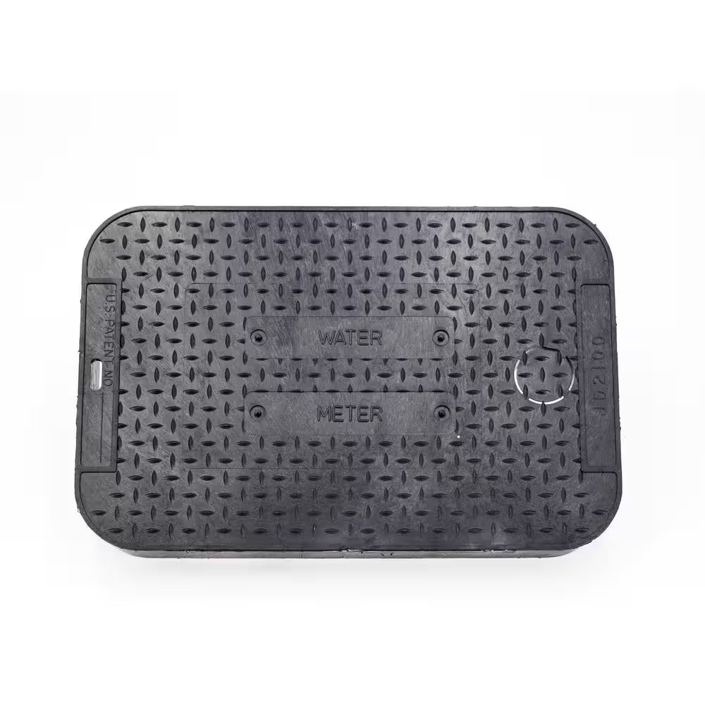 15 In. X 10 In. X 1.75 In. Square Meter/Valve Box Black Lid