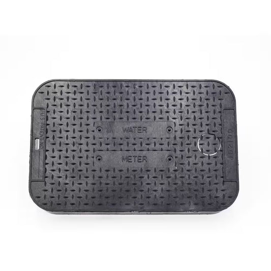 15 In. X 10 In. X 1.75 In. Square Meter/Valve Box Black Lid