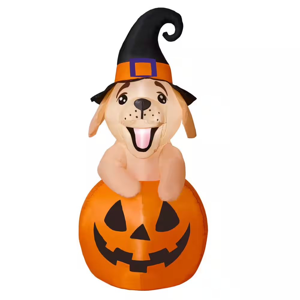 5 Ft LED Golden Retriever in J-O-L Inflatable Airblown® I14