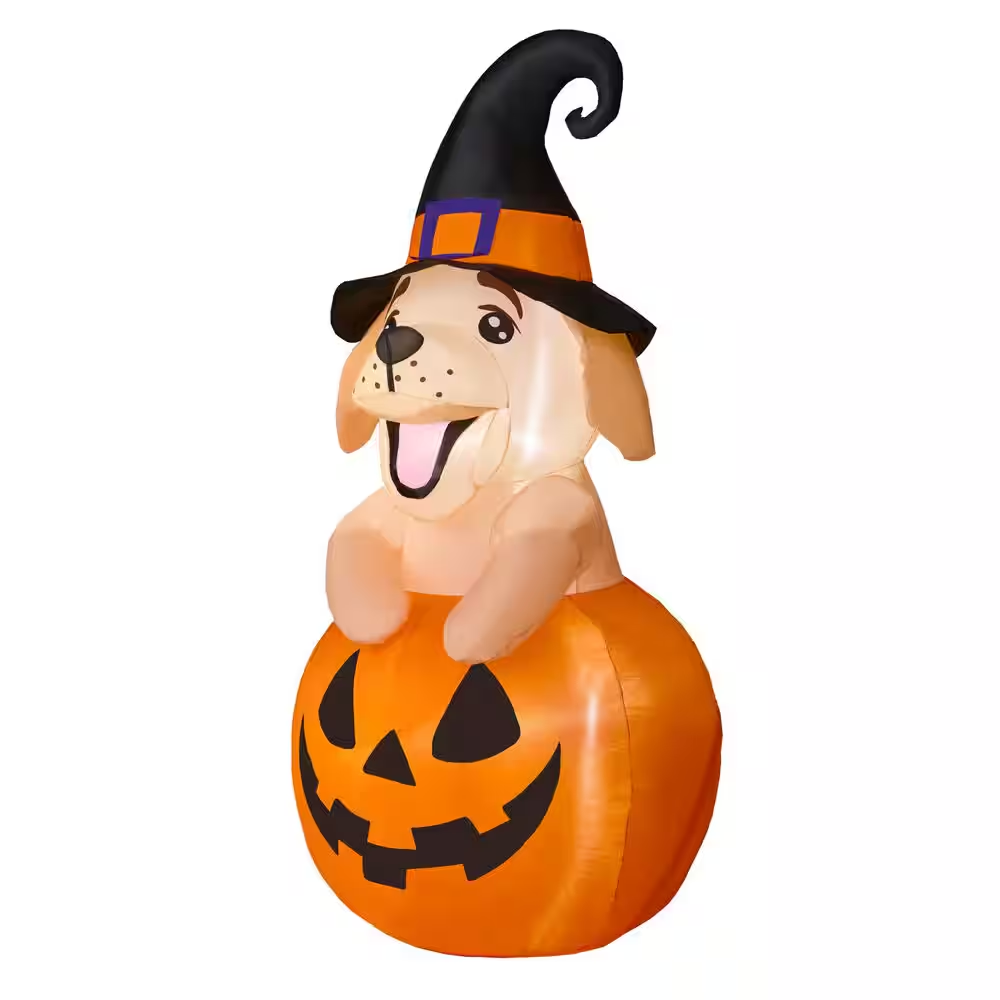 5 Ft LED Golden Retriever in J-O-L Inflatable Airblown® I14
