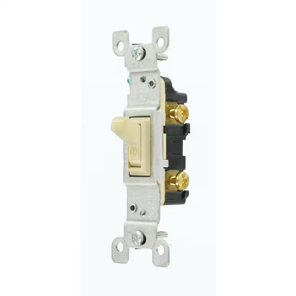 15 Amp Single Pole Switch, Ivory (10-Pack) 1451-2IM