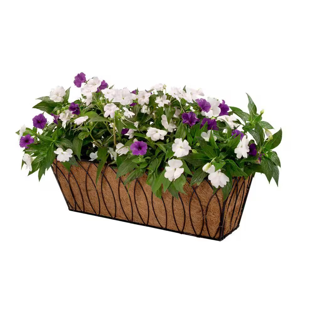 24 In. Devon Window/Deck Planter with Aquasav Coconut Liner Plastic