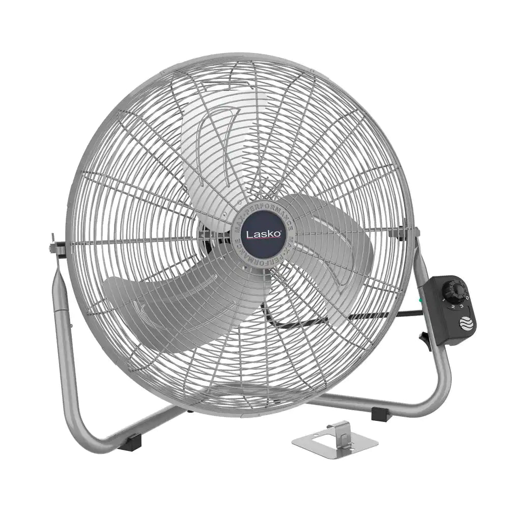 High Velocity 20 In. 3 Speed Metallic Floor Fan with Quickmount Wall-Mounting System