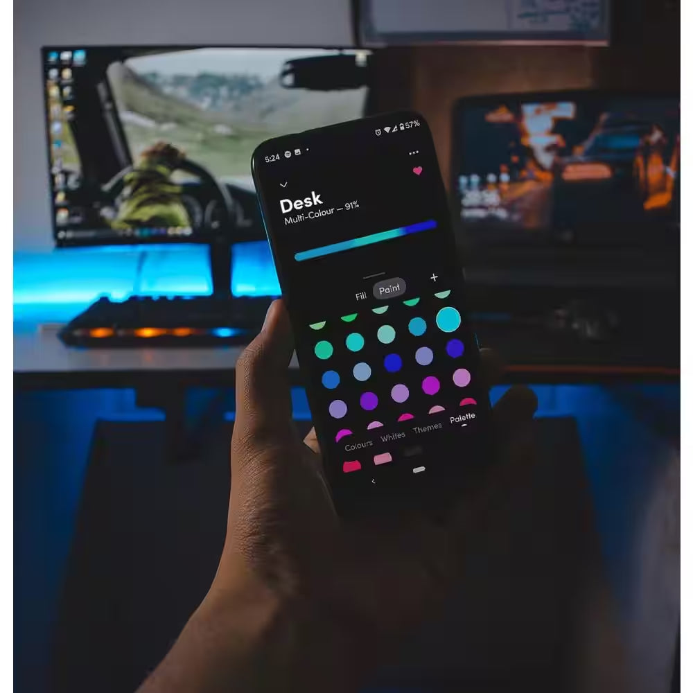 120 In. Smart Multi-Color RGB+W Wi-Fi Plug-In LED Strip Light Kit, Works with Alexa/Hey Google/Homekit/Siri