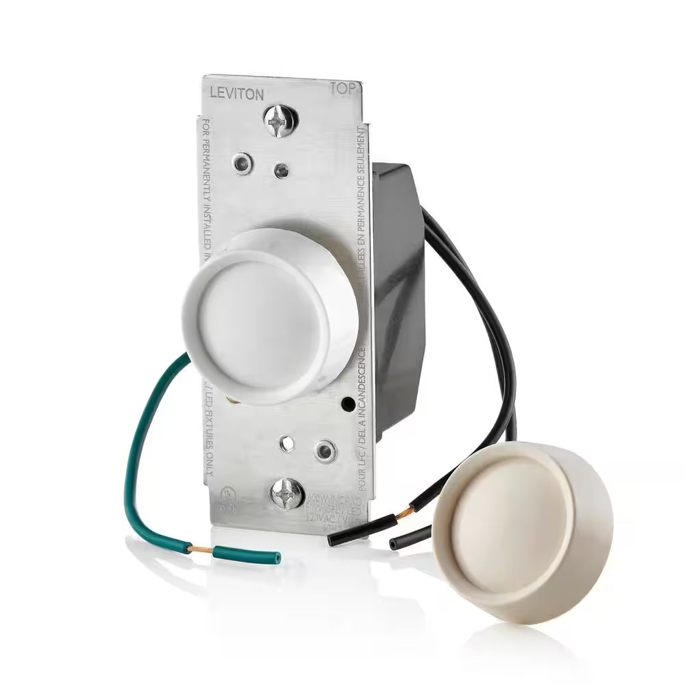 Trimatron Rotary Dimmer Switch for Dimmable LED, Halogen and Incandescent Bulbs - White RNL06-TW