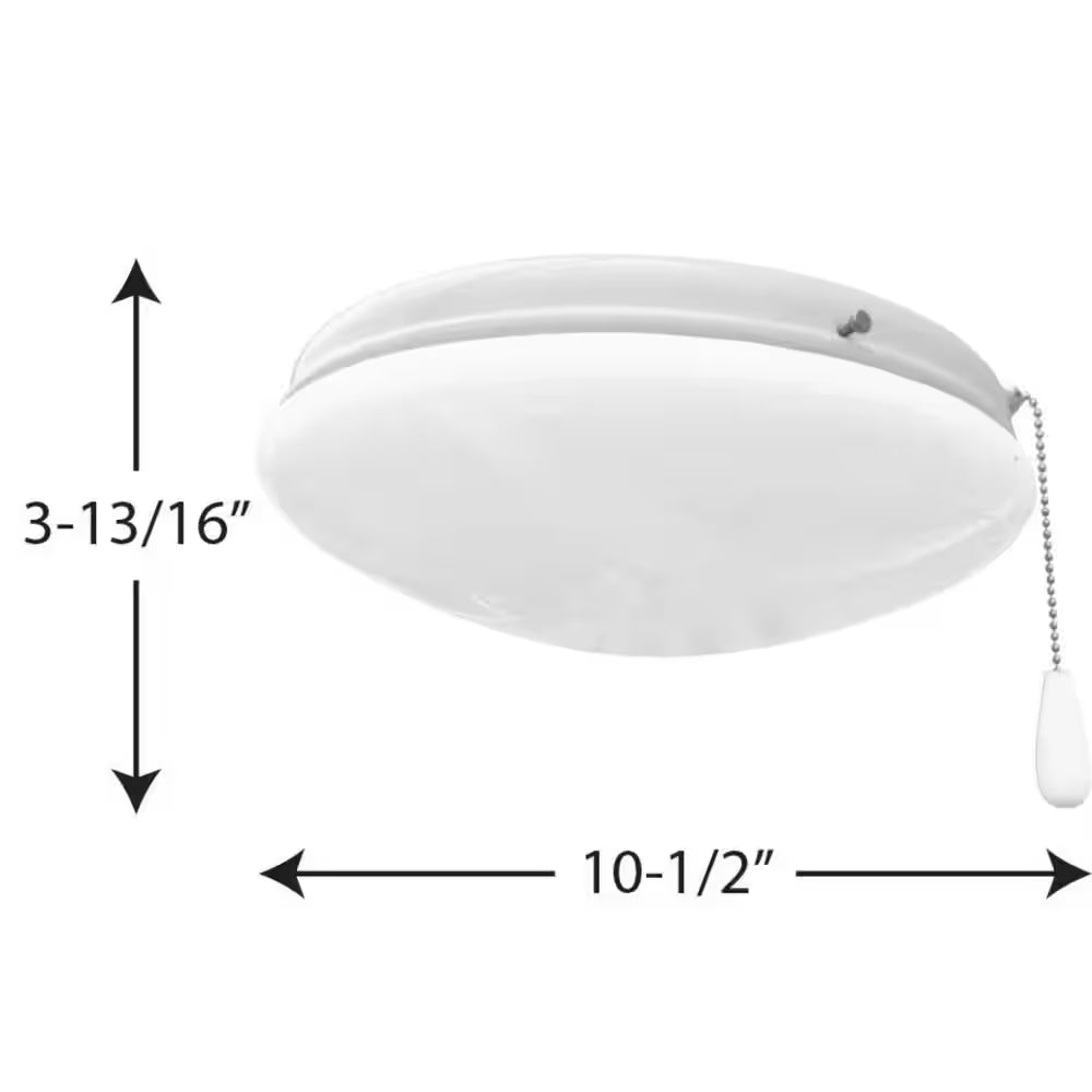 Fan Light Kits Collection 2-Light White Ceiling Fan Light Kit