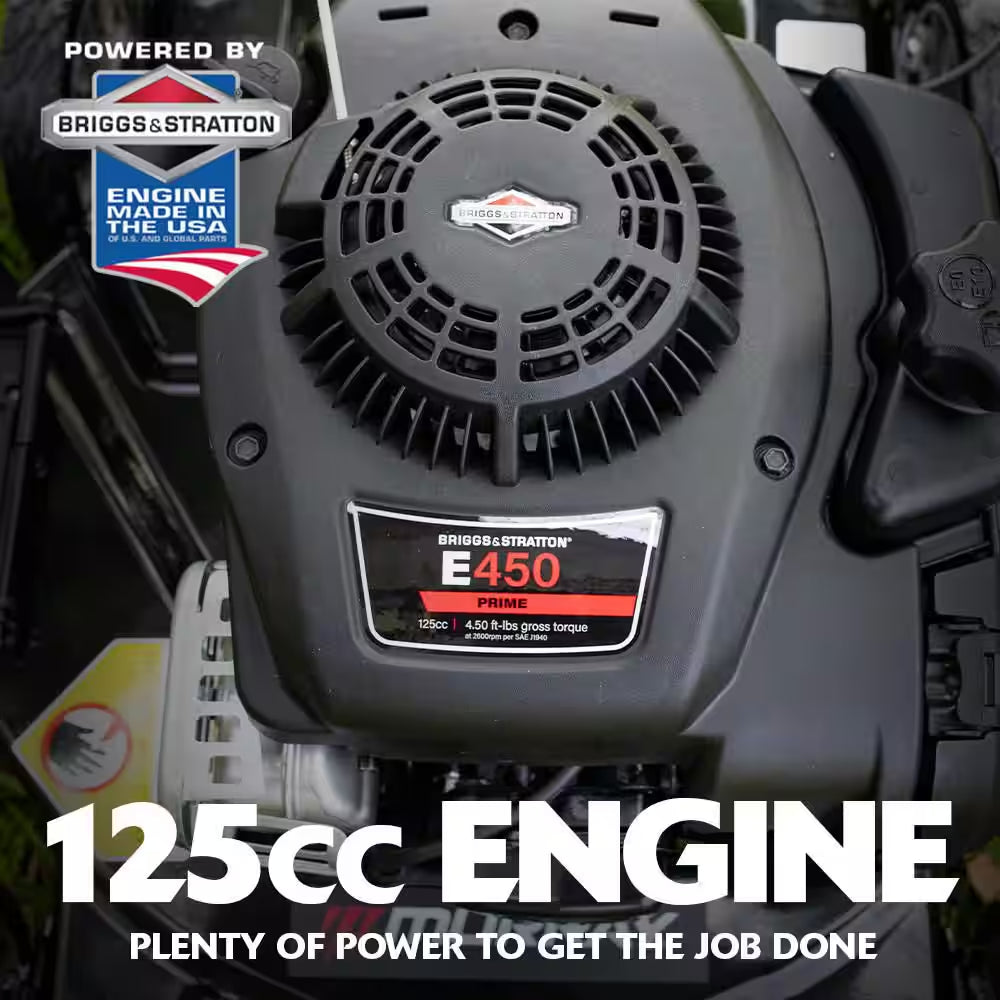 20 In. 125 Cc Briggs & Stratton Walk behind Gas Push Lawn Mower with 4 Wheel Height Adjustment and Prime 'N Pull Start