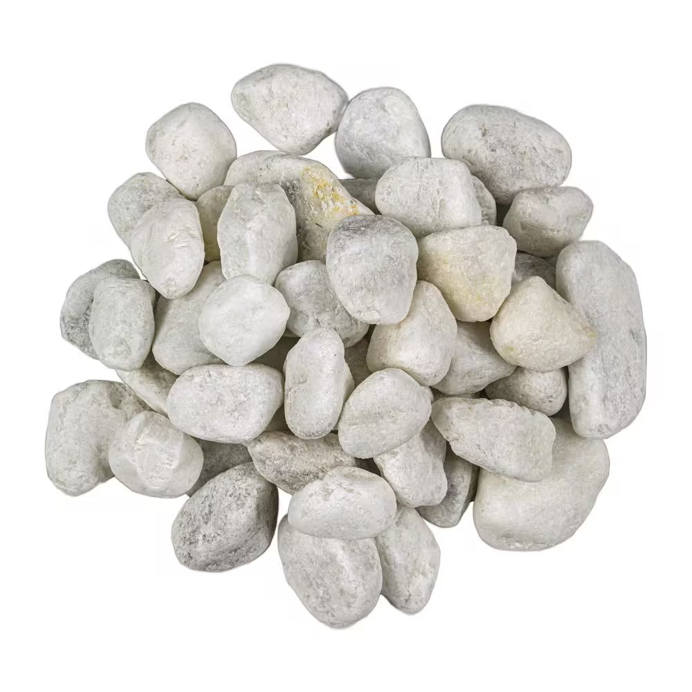 Himalaya White 0.5 Cu. Ft. Bagged Landscape Rock (1 In. to 2 In., Decorative Garden Rocks, 1 Bag/0.5 Cu. Ft.)