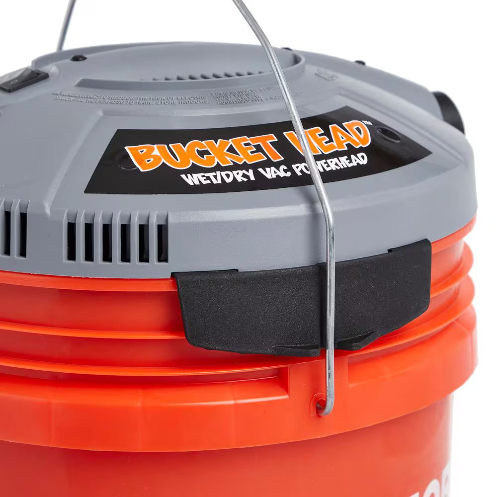 5 Gal. 1.75 Peak HP Wet Dry Vac Powerhead Shop Vacuum with Filter, Hose (Compatible with 5 Gal. Homer Bucket) BH0100