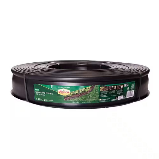 60 Ft. X 0.5 In. X 4.5 In. Black Plastic Dig-In Landscape Edging