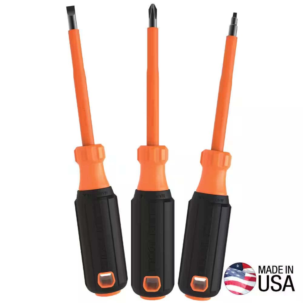 Screwdriver Set, 1000 Volt Insulated, 3-Piece