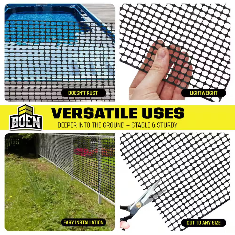 4 Ft. X 100 Ft. Black Construction Snow/Safety Barrier Fence
