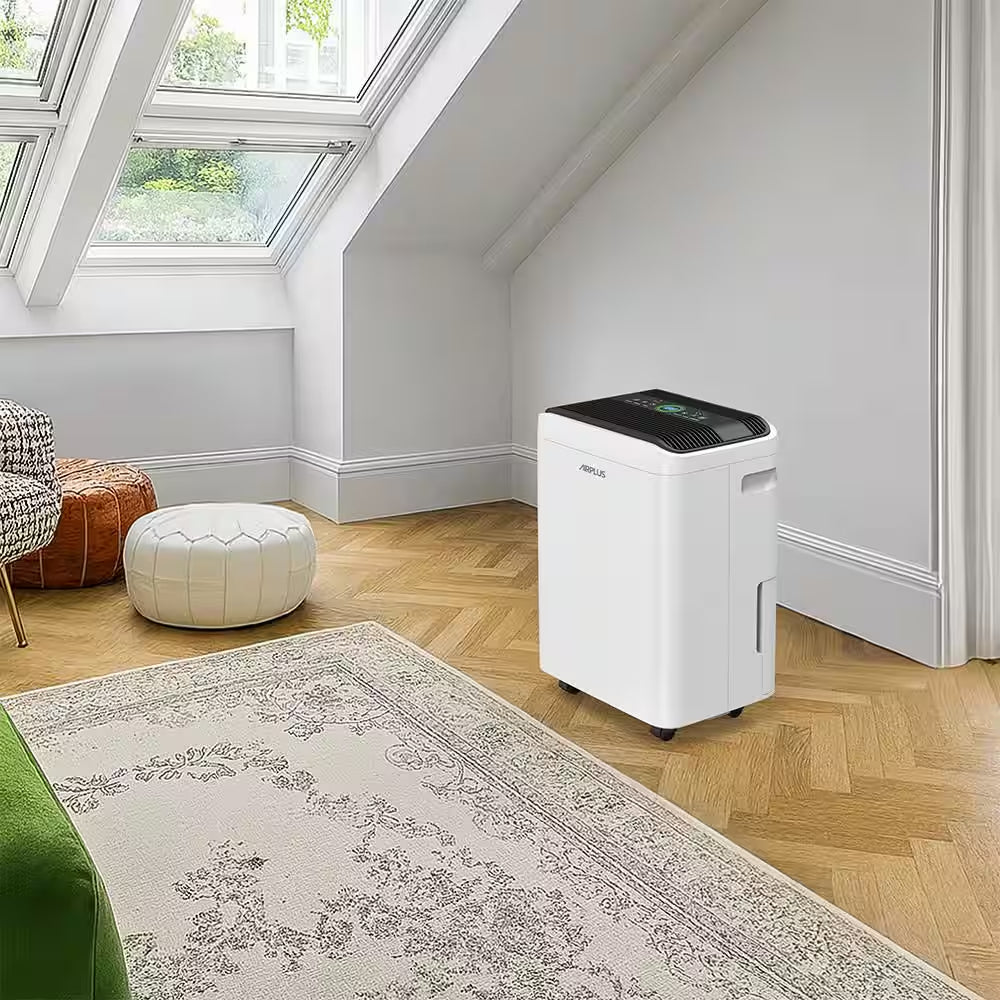 50 Pt. 4,500 Sq. Ft. Dehumidifier in White with Drain Hose and Bucket, Auto Defrost, Low Noise, Dehumidify Efficiently