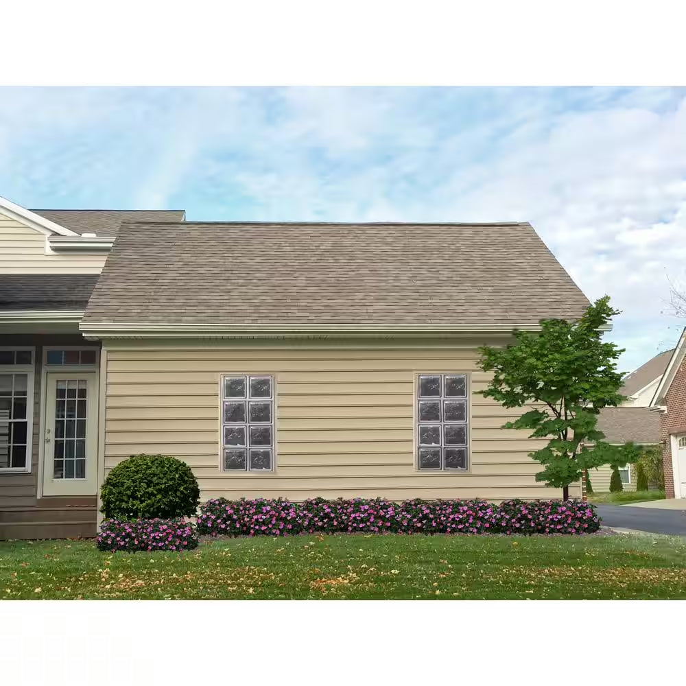 Nubio 4 In. Thick Series 12 In. X 12 In. X 4 In. (3-Pack) Wave Pattern Glass Block (Actual 11.75 X 11.75 X 3.88 In.)