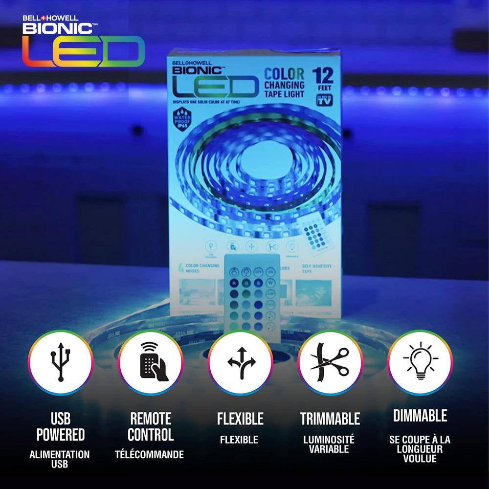 95 Lumens 16 Colors 4 Modes LED Strip Light Tape Light with Remote Control